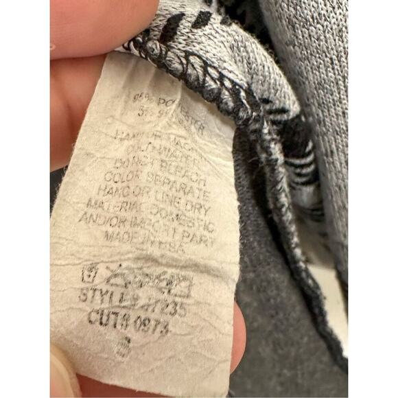 Eloges Womens Gray Plaid Elbow Patches Asymmetrical Open Front Cardigan Small - Picture 6 of 8